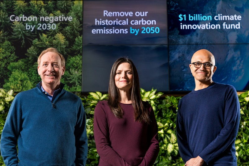 Microsoft углеродно негативная компания