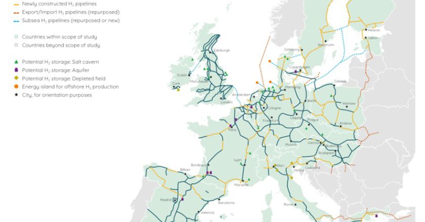 Водородные сети Европы