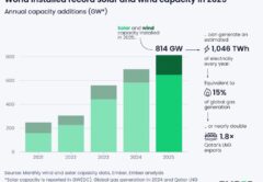 Солнечная и ветровая энергетика в мире в 2025 году.